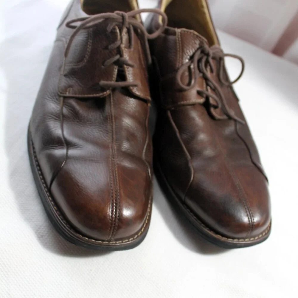 Johnston & Murphy Brown Shuler Bicycle Sheepskin Shoes 20-7223, Size 12